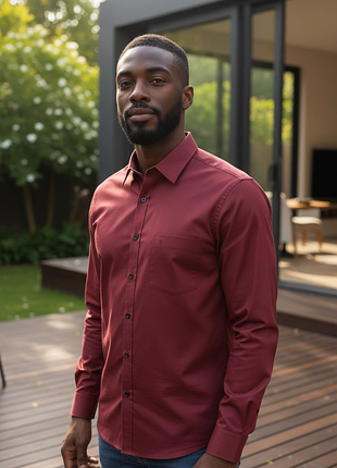 Eterna, хлопковая рубашка премиального качества люксового немецкого бренда.