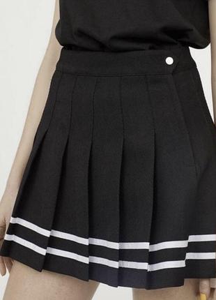 Юбка черная с полосами h&m
