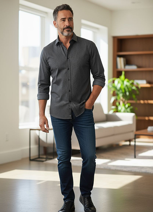 Olymp level 5 five, хлопковая рубашка премиального качества производителя элитных рубашек из нимечки