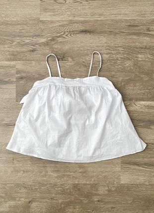 Білий топ на лямках з завʼязкою boohoo