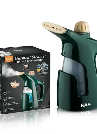 Ручной вертикальный отпариватель для одежды с мерным стаканом для воды на 800 Вт raf r.1161 зеленый