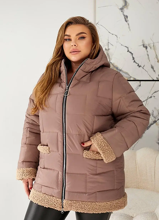 Куртка змняя  женская  батал плащевка на синтепоне 4 цвета 2plgu1070-295rве