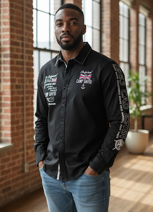 Camp david, чоловіча люксова сорочка розмір xl