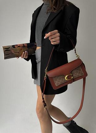 Сумка сoach tabby shoulder bag signature canvas