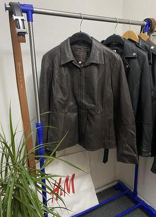Шкіряна куртка marks & spencer m&s harrington leather вінтаж ретро осінь весна кожа