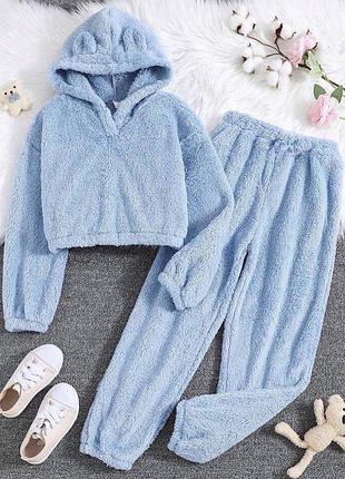 Теплая уютная пижама из двусторонней махры 
🎨цвет: молоко, розовый, голубой, беж