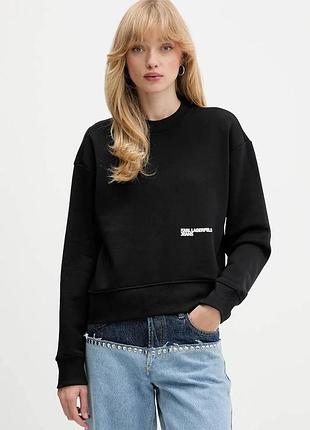 Свитшот karl lagerfeld черный бежевый женский