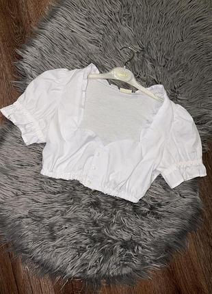 Стильний ніжний топ блуза на гудзиках бавовна