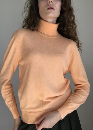 Жіночий кашеміровий помаранчевий гольфик гольф водолазка long слів на осінь зиму