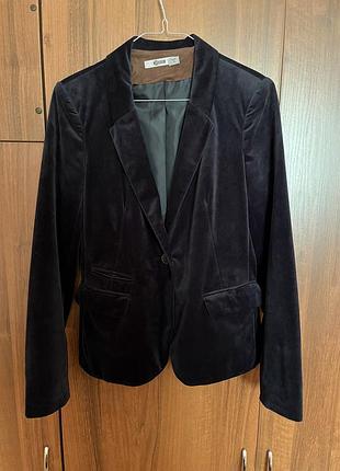 Stradivarius велюр бархат бархат жакет пиджак s темно-синий новый