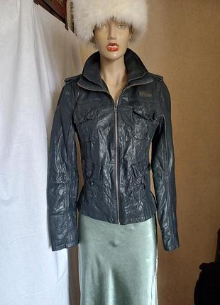 Кожаная куртка 46 размер superdry