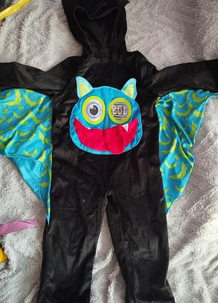 Костюм летучая мышь на хеллоуин на 2-3 года