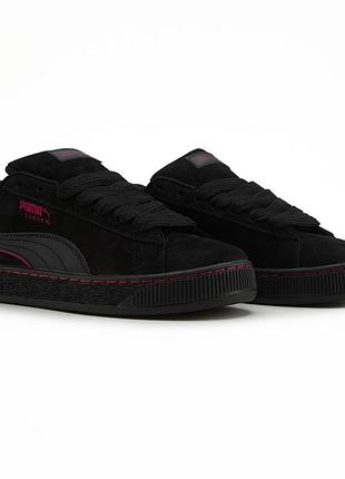 Puma suede xl x bmw m motorsport "black pop red"