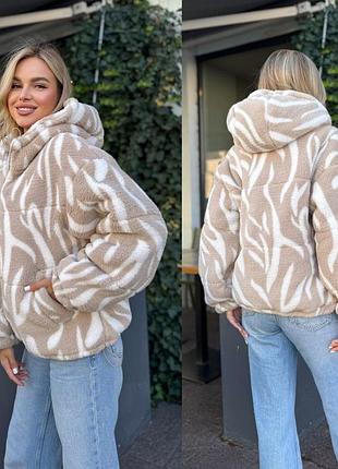 Меховая утепленная женская куртка yan-7204