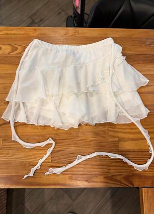 Спідниця-шорти shein білі s
