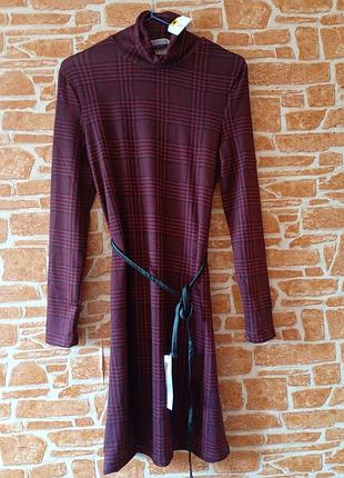 Платье, платье с длинными рукавами и поясом