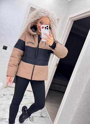 Стильная зимняя❄️ куртка с капюшоном код 1393
