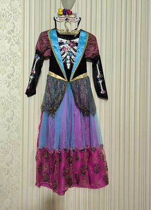 Карнавальное платье на хеллоуин хелловин санта муэрто зомби ведьма Крошеница костюм платья