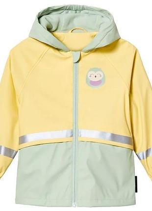 Дождевик куртка на флисе lupilu детский грязеприф для девочки сова