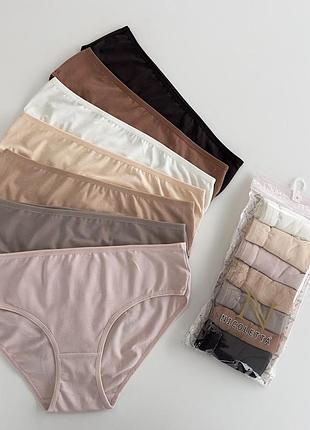 Трусики женские хлопковые 7 штук в упаковке, набор трусов недельная туречка nicoletta неделька