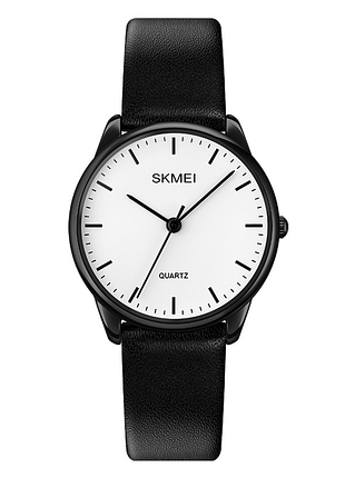 Женские часы skmei искусственная кожа черный (z059)