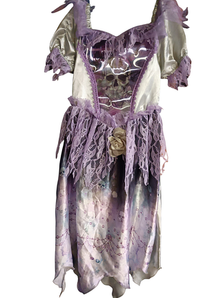 Карнавальный костюм на хеллоуин, закатаная леди скелет на 9-10 лет