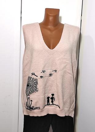 Замечательный жилет в принт,xxl