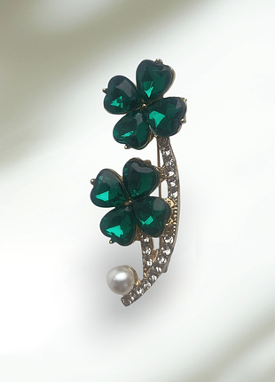 Брошка "конюшина"