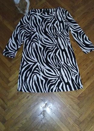 Платье в животный принт зебра, плотная ткань в идеальном состоянии от star