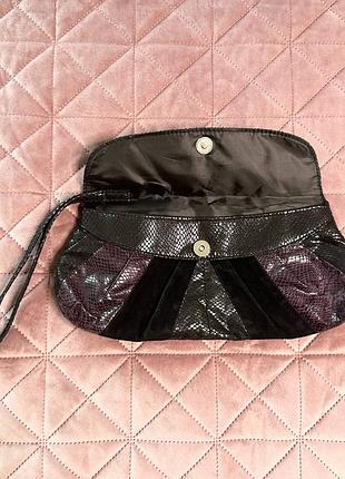 Стильний клатч під зміїну шкіру george. мікс фактур!