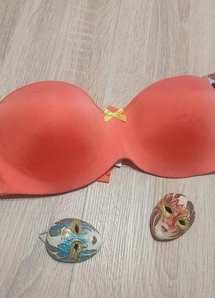 Новий відкритий бюстгальтер балконет з твердою чашкою 85с