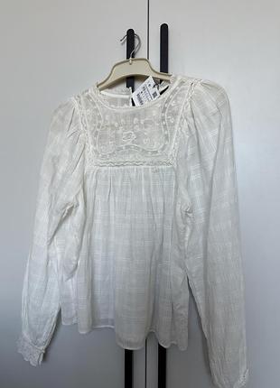 Біла кофтинка блузка блуза жіноча zara