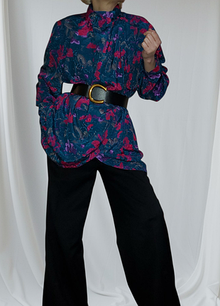 Винтажная жаккардовая блуза laurel винтаж