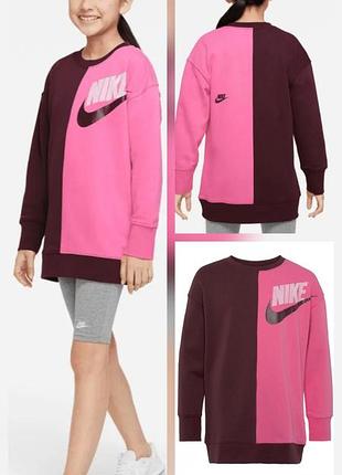 Світшот nike рожево/ бордовий колір розмір 137-146 см (м) або дорослий xs/s. заміри на фото