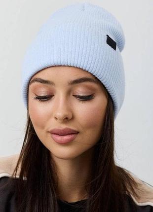 Шапка унисекс, размер 56-58, шерсть