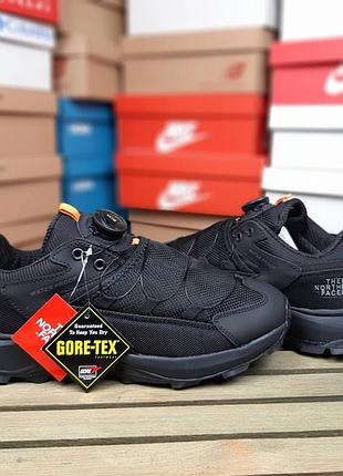 Трекінгові чросівки чоловічі термо the north face waterproof чорні осінь зима весна