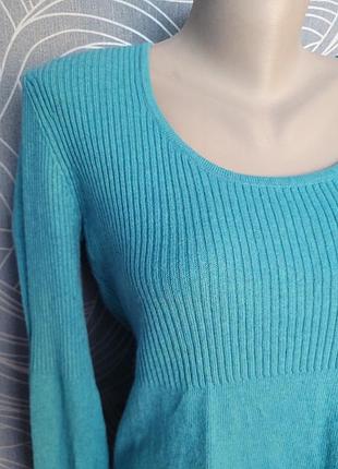 Классный удлинённый приталенный мягкий джемпер с  кашемиром
