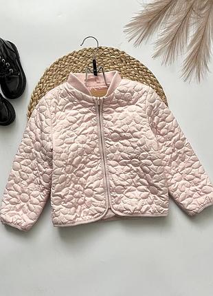 Стильна стьобана куртка-бомбер  на дівчинку 4-5 років