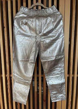 Срібні сріблясті штани zara