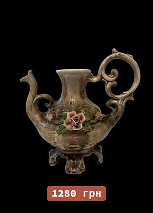 Витончений вінтажний італійський кувшин у стилі capodimonte