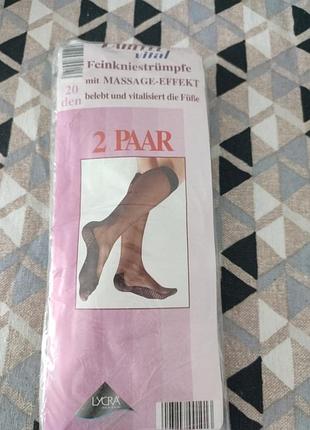 Набор из 2х пар гольфы с блеском 20 ден и следами