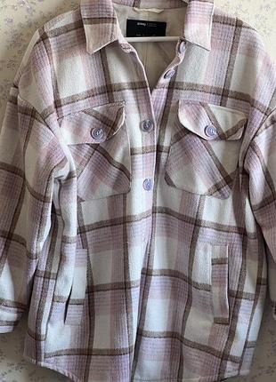 Пальто - рубашка ,куртка  в клітинку sinsay 48,л