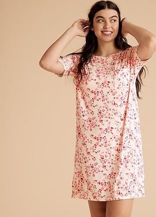 Коротка нічна сорочка з анімалістичним принтом