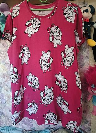 Стич ангел футболка туника stitch