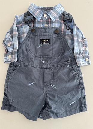 Джинсовий комбінезон ромпер oshkosh 12m