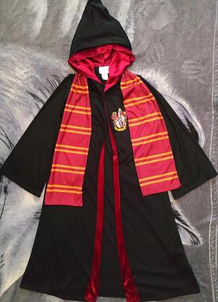 Карнавальный плащ гарри поттер на мальчика 9-10 лет с шарфиком