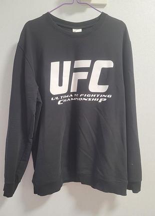 Чоловіча толстовка sk gaming ufc з круглим вирізом, чорний колір, розмір 3xl, бавовняний стрейч