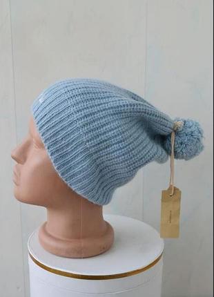 Шерстяная шапка-бини fat face ангора, вискоза
