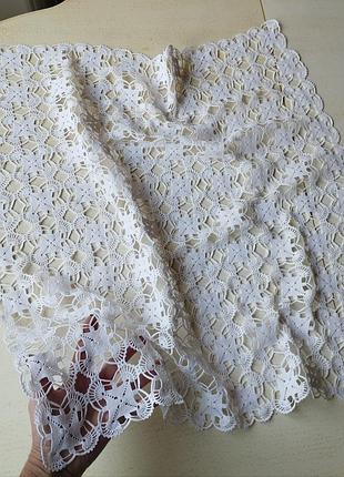 Знижка🤩вінтаж🤩👌🤍невелика, 65х65, мереживна скатертина ручної роботи😍👍🤍💓