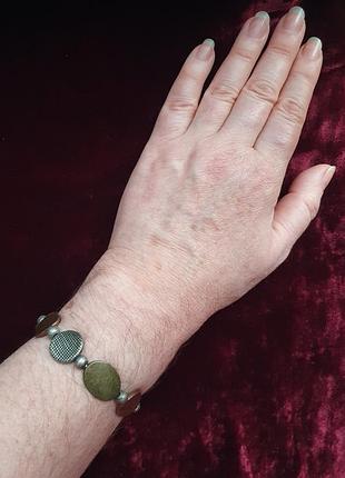 Винтажный браслет из медных, латунных и бронзовых дисков, европейский винтаж